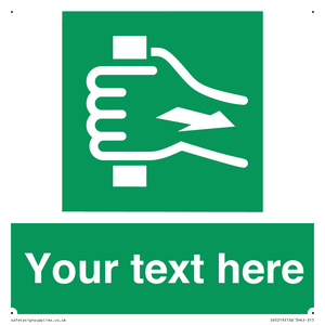 Custom Pull Bar Sign